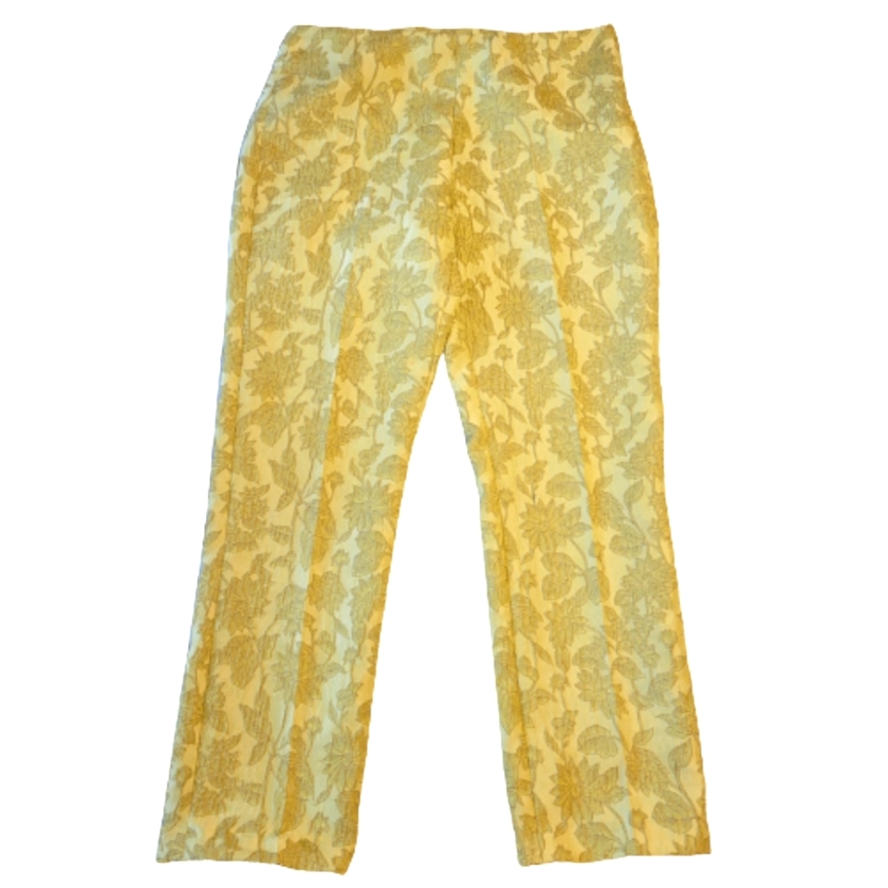 Helios & Luna women's lime retro 50's inspired straight & cropped pants size 4